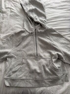 Lululemon Scuba Oversized Half-Zip Hoodie in Heathered Core Ultra Light Grey